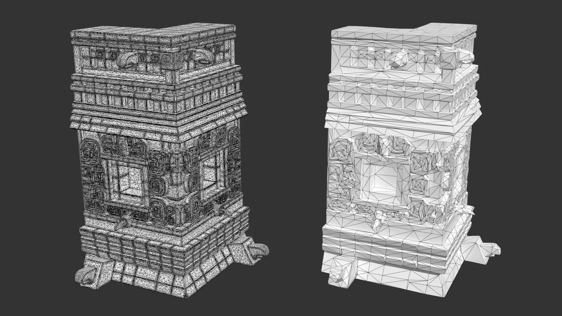 Mayan Temple Wall Modulars 03 250726 Low-poly 3D model_7