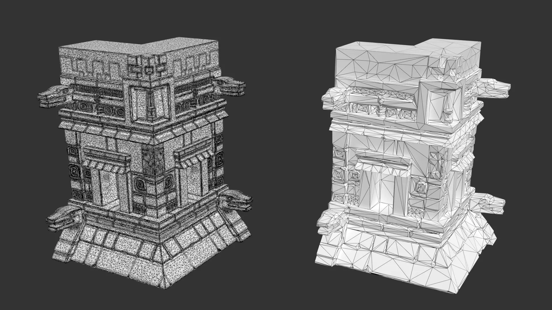 Mayan Temple Wall Modulars 02 250726 Low-poly 3D model_7