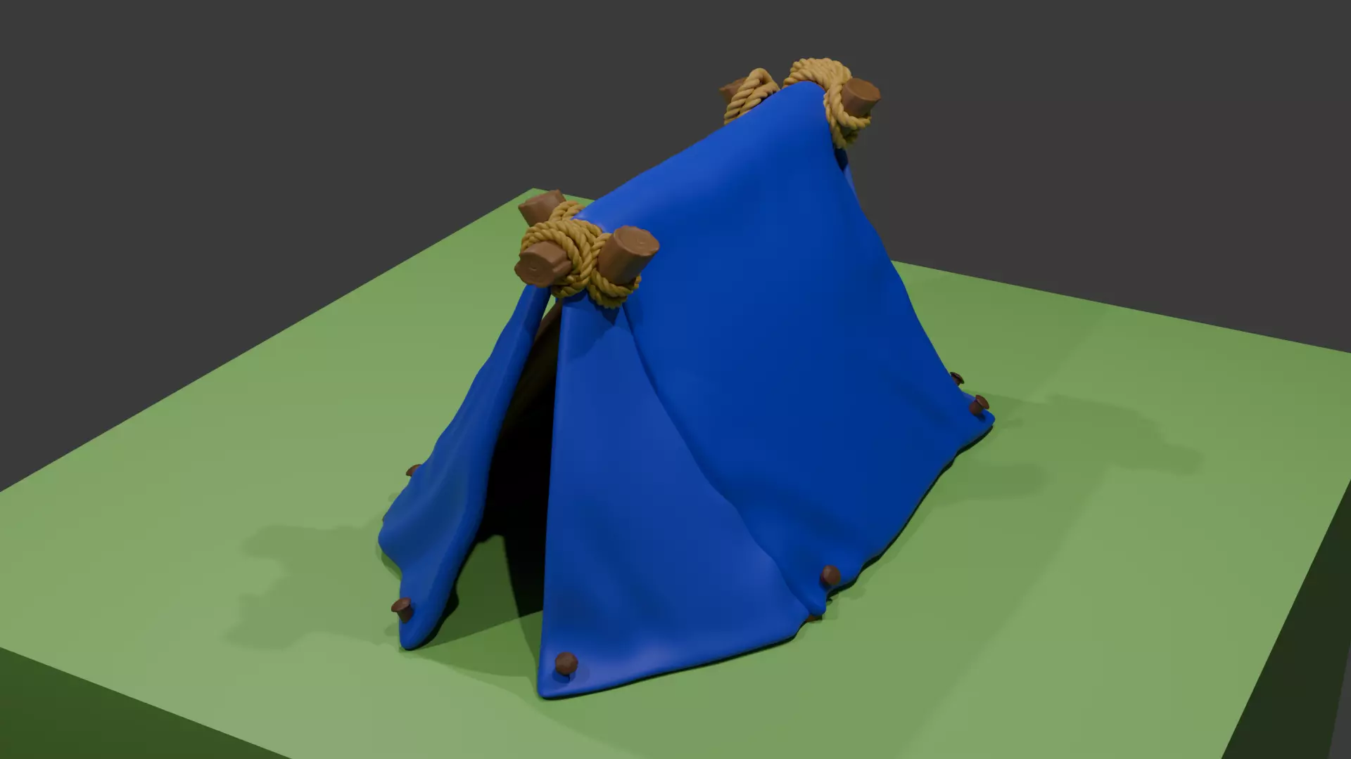 Tent Miniature 3D Printable STL 3D print model_3