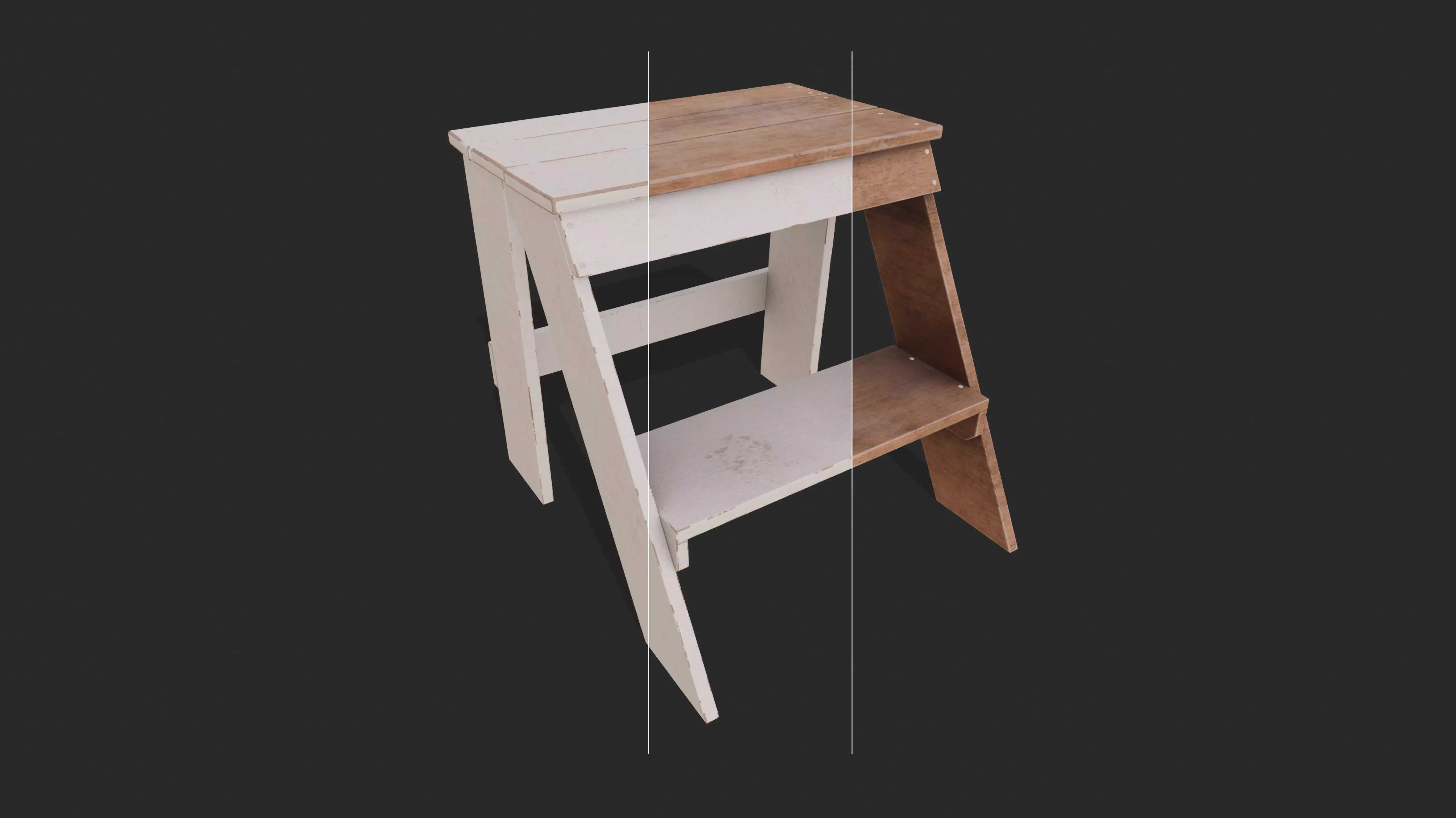 Painted Furniture Pack Low-poly 3D model_5