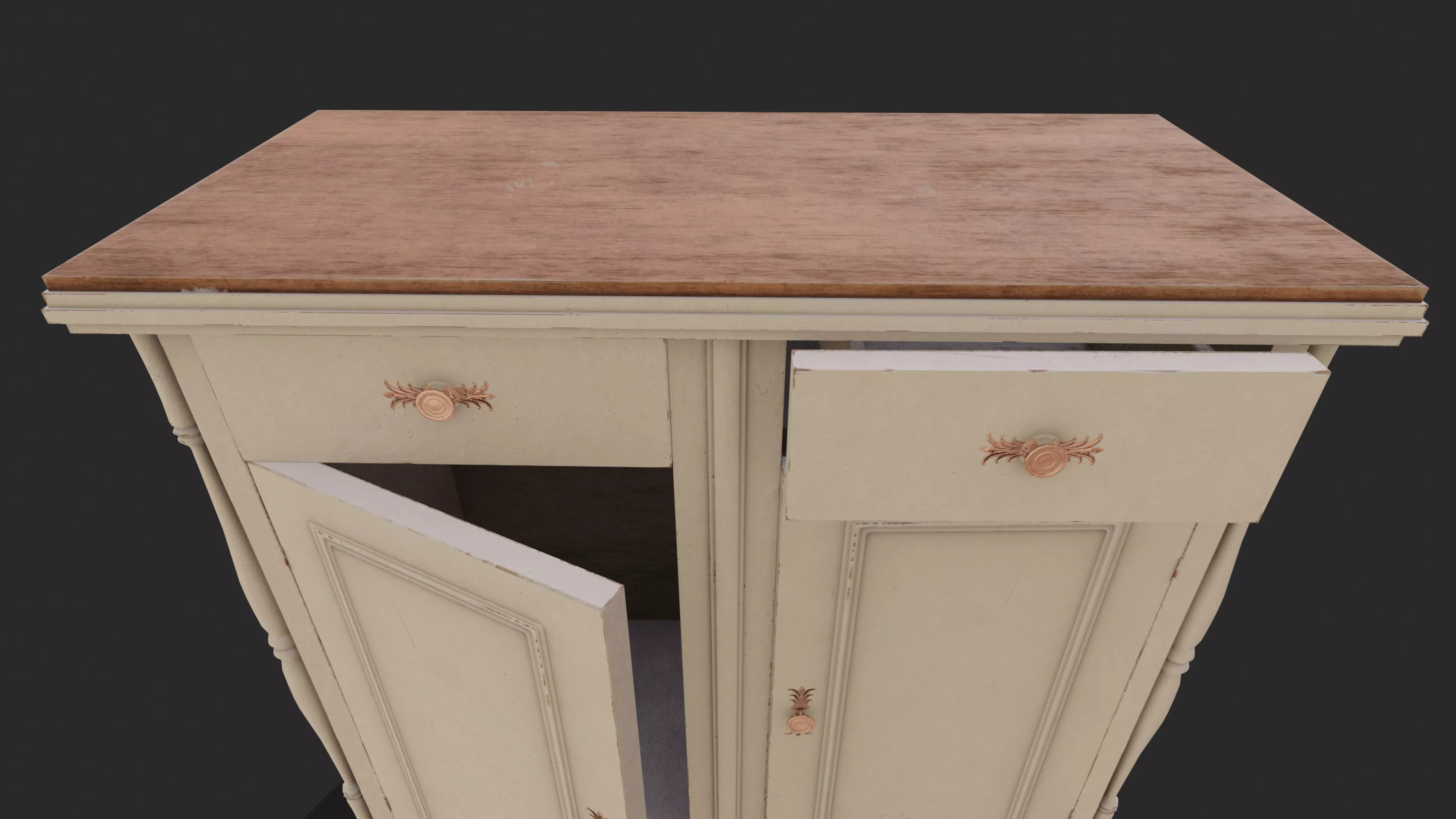 Painted Furniture Pack Low-poly 3D model_7