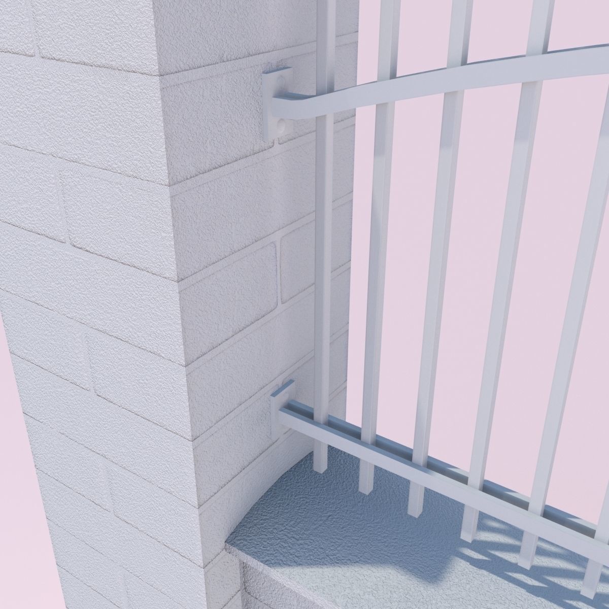 Forging Fence and Gate Low-poly 3D model_15