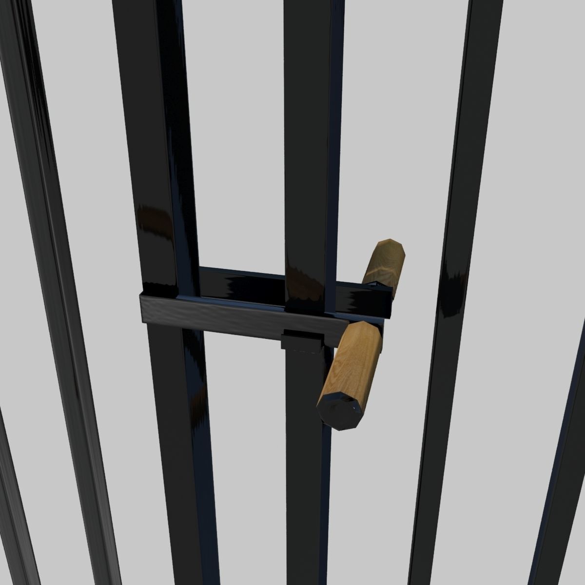Forging Fence and Gate Low-poly 3D model_9