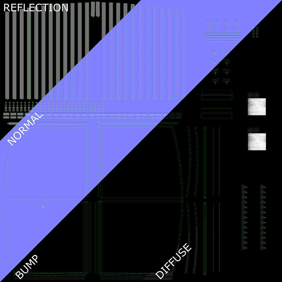 Forging Fence and Gate Low-poly 3D model_21