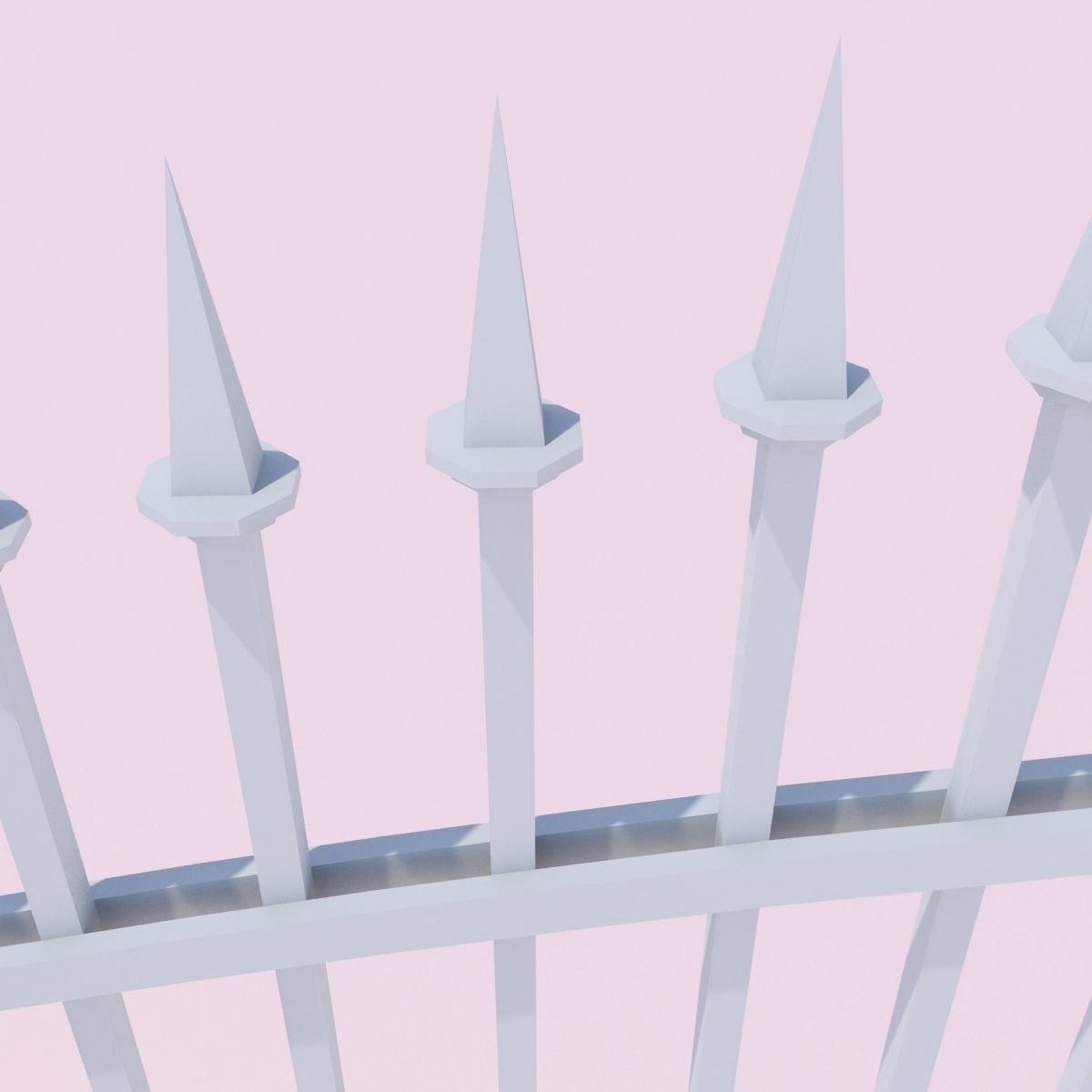 Forging Fence and Gate Low-poly 3D model_18