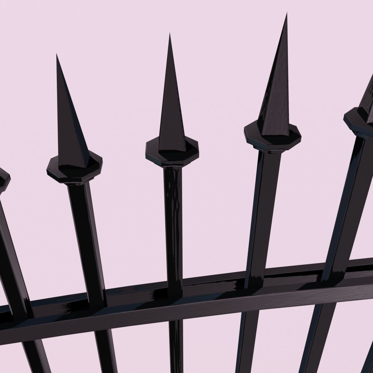 Forging Fence and Gate Low-poly 3D model_8