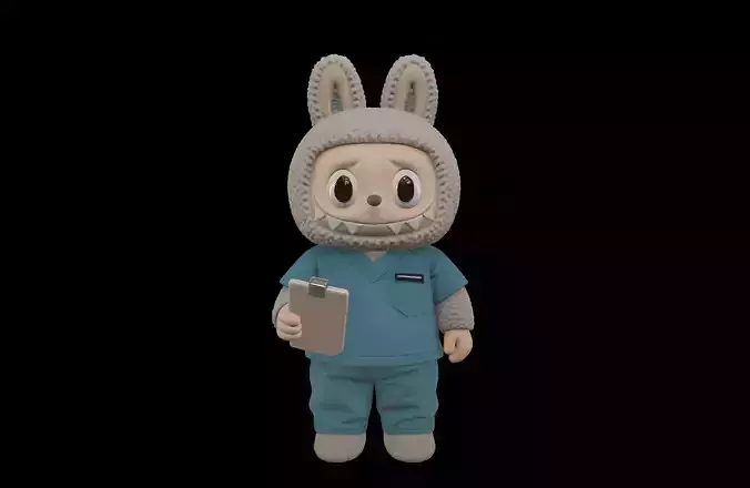 Labubu Hospital Figure 3D print model