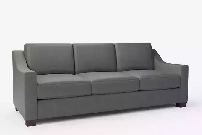 York Slope Arm Leather Sofa