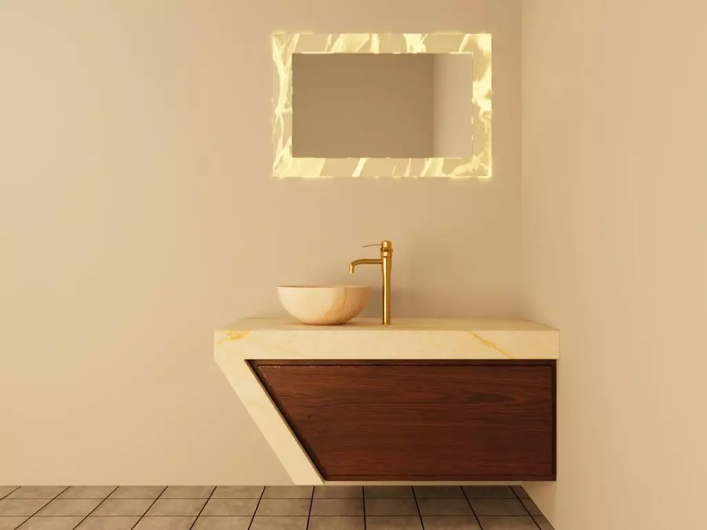 Bathroom sink set with mirror 3dmax corona 3D model_3