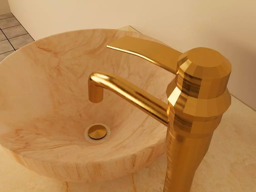 Bathroom sink set with mirror 3dmax corona 3D model_1