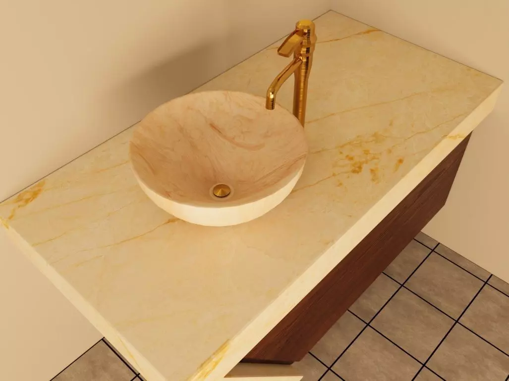 Bathroom sink set with mirror 3dmax corona 3D model_0