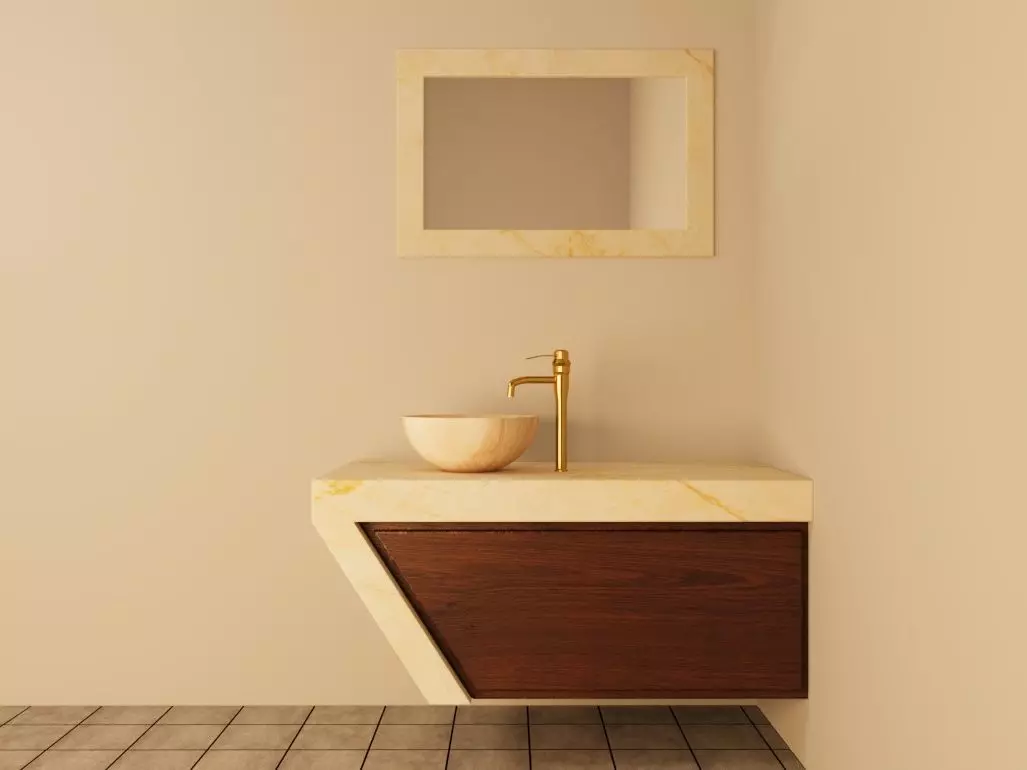 Bathroom sink set with mirror 3dmax corona 3D model_2