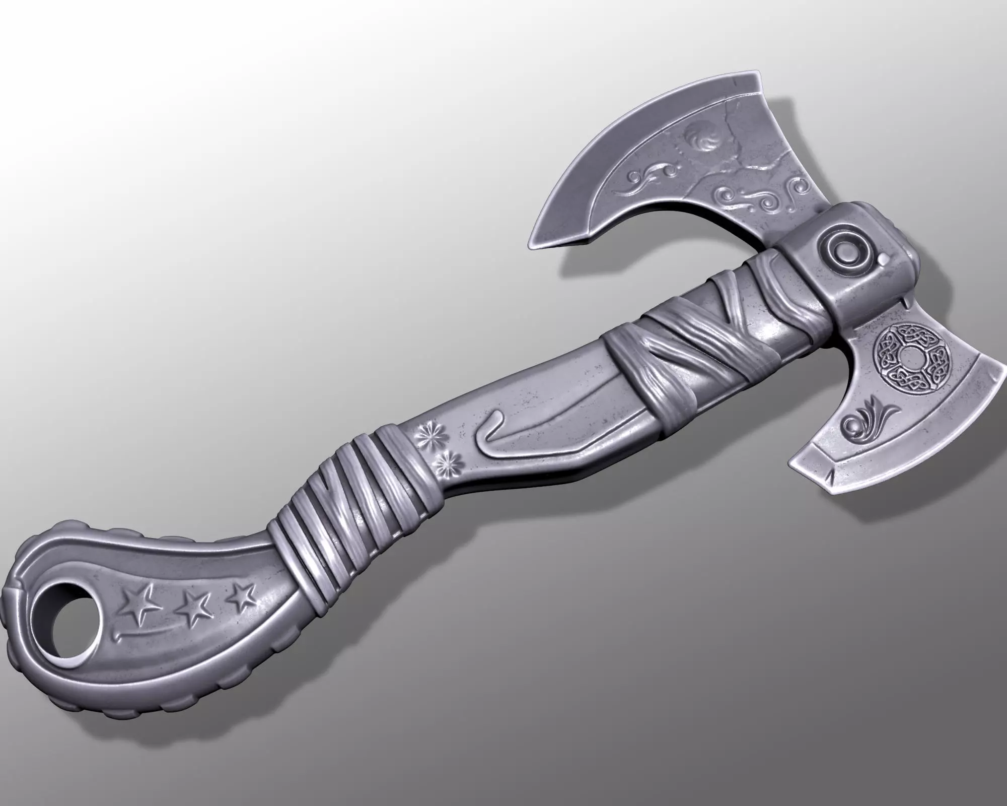 ANCIENT VIKING AXE 3D print model_0