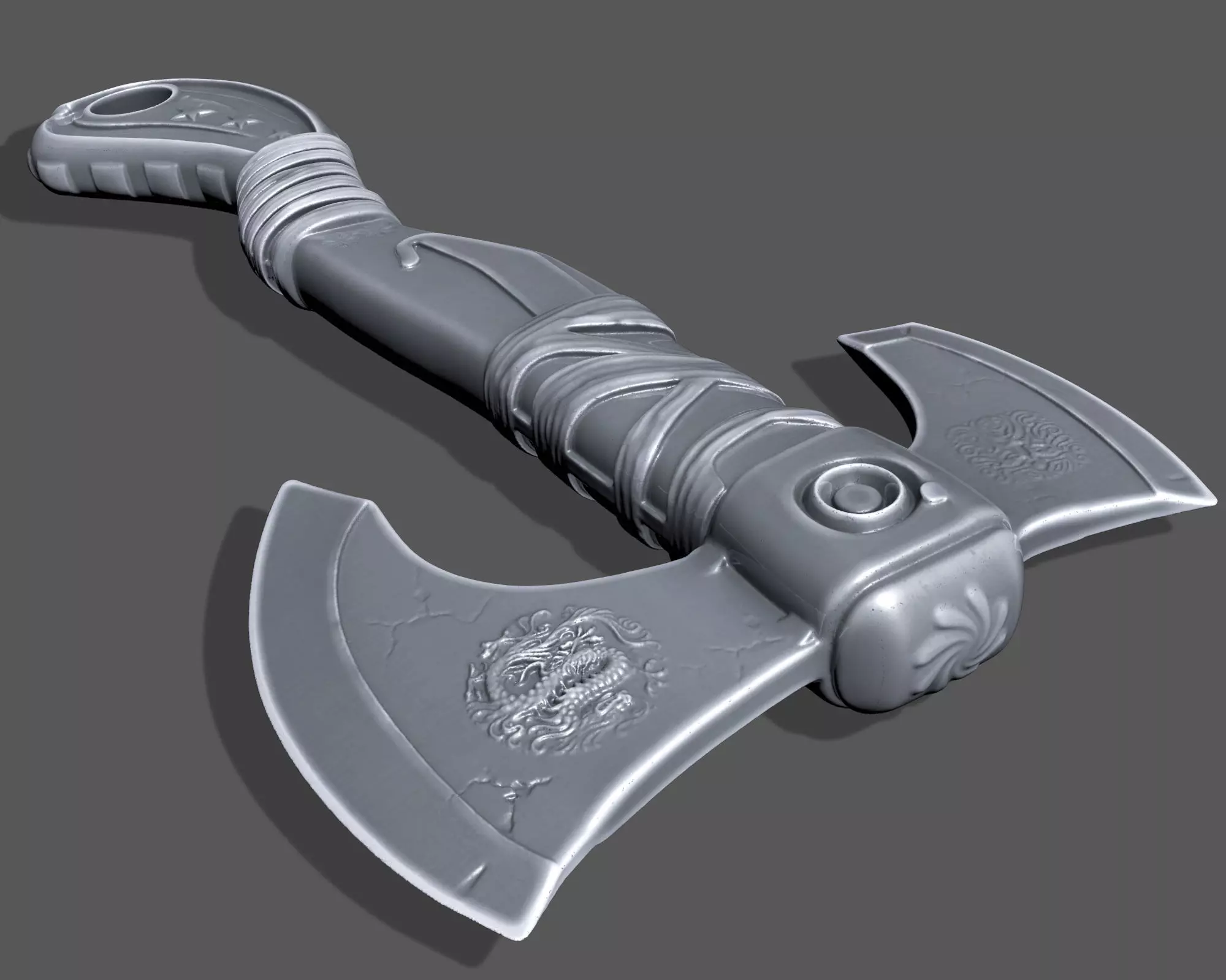 ANCIENT VIKING AXE 3D print model_7