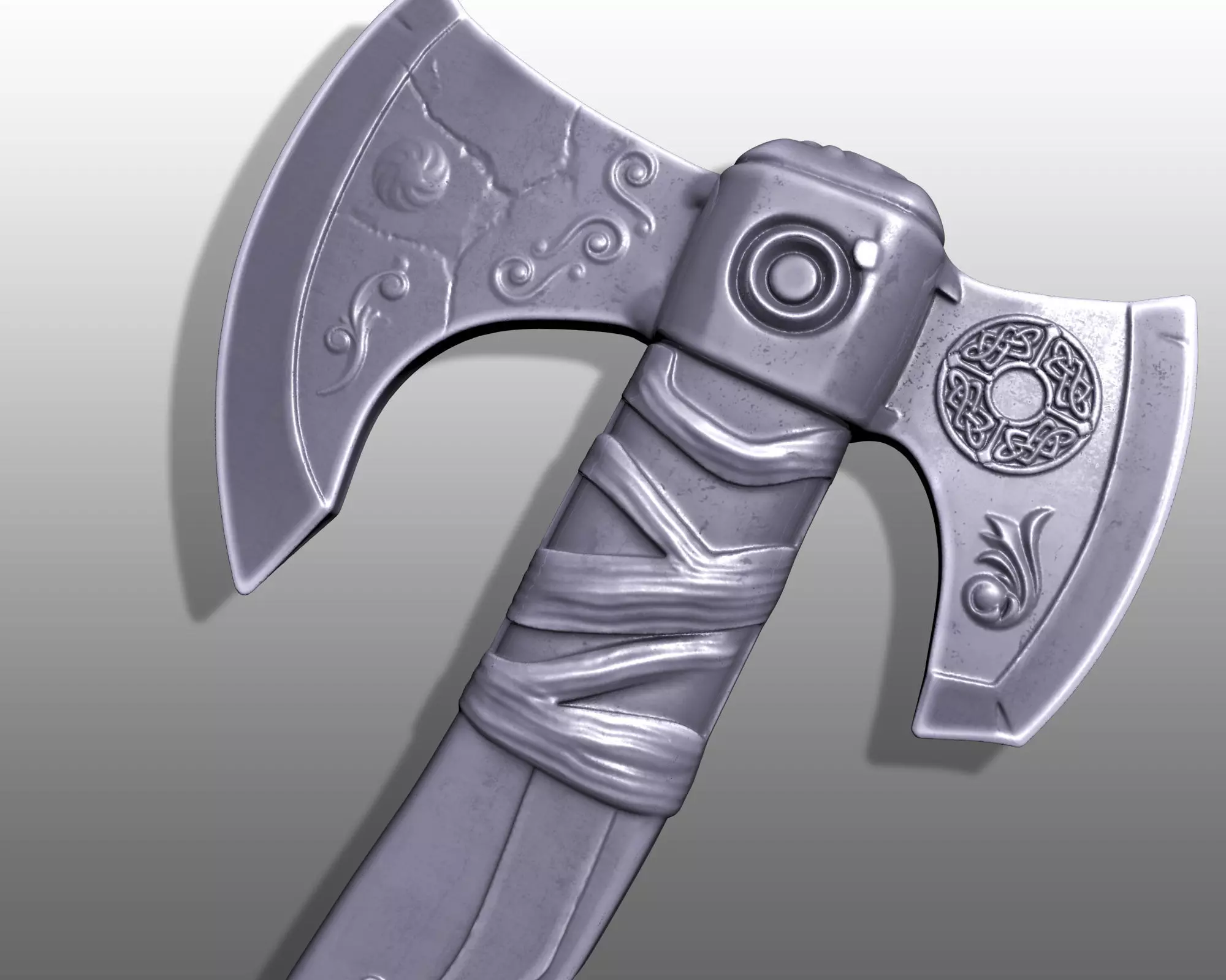 ANCIENT VIKING AXE 3D print model_2