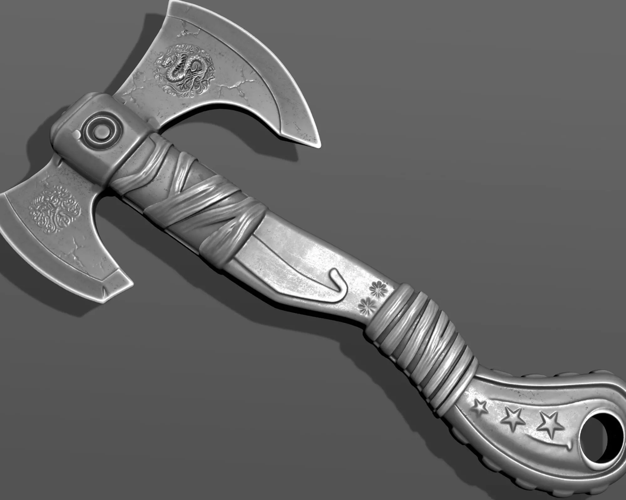 ANCIENT VIKING AXE 3D print model_5