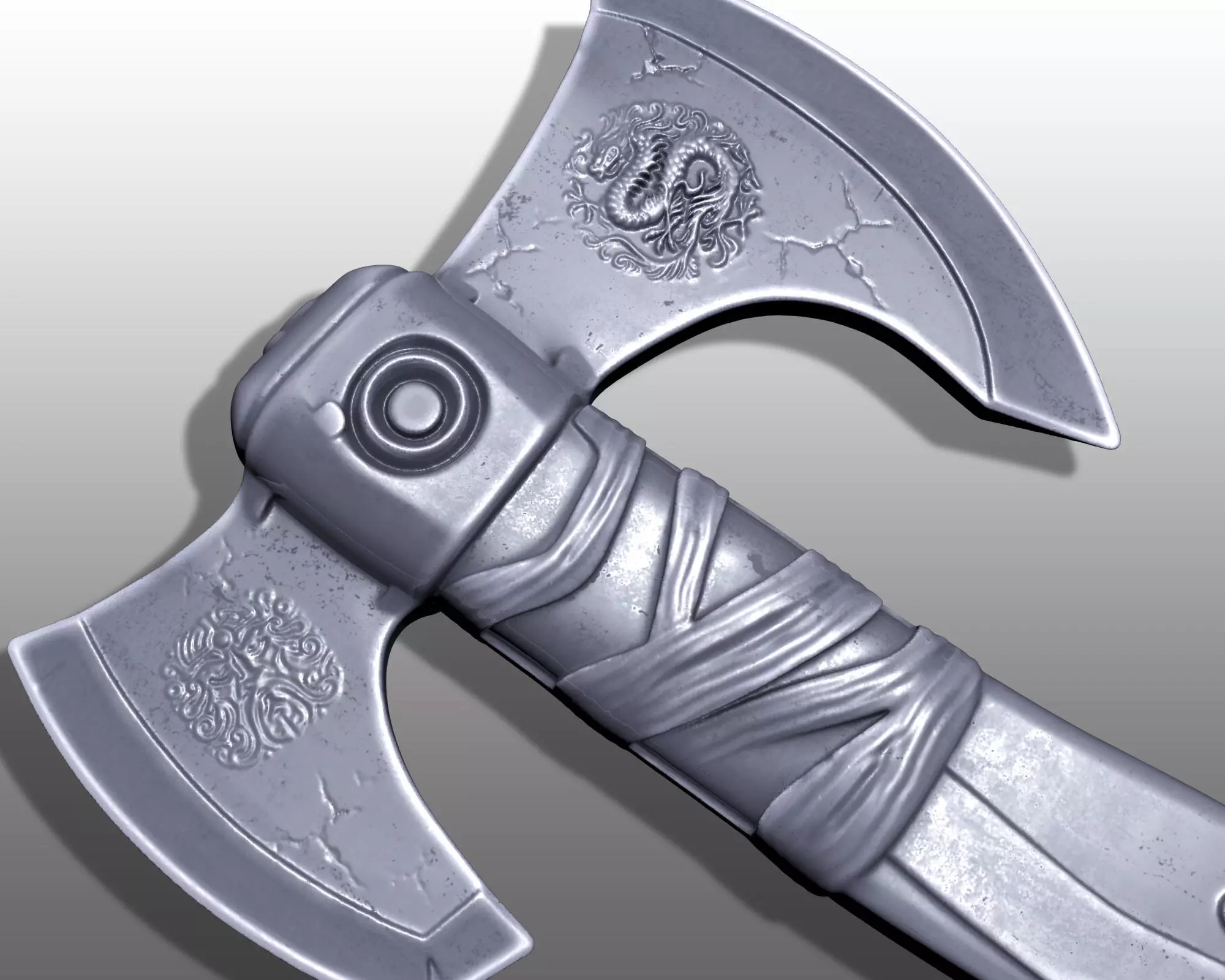 ANCIENT VIKING AXE 3D print model_4