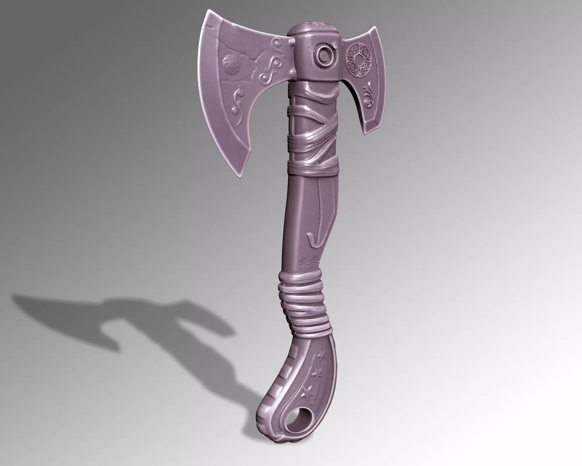 ANCIENT VIKING AXE 3D print model_3