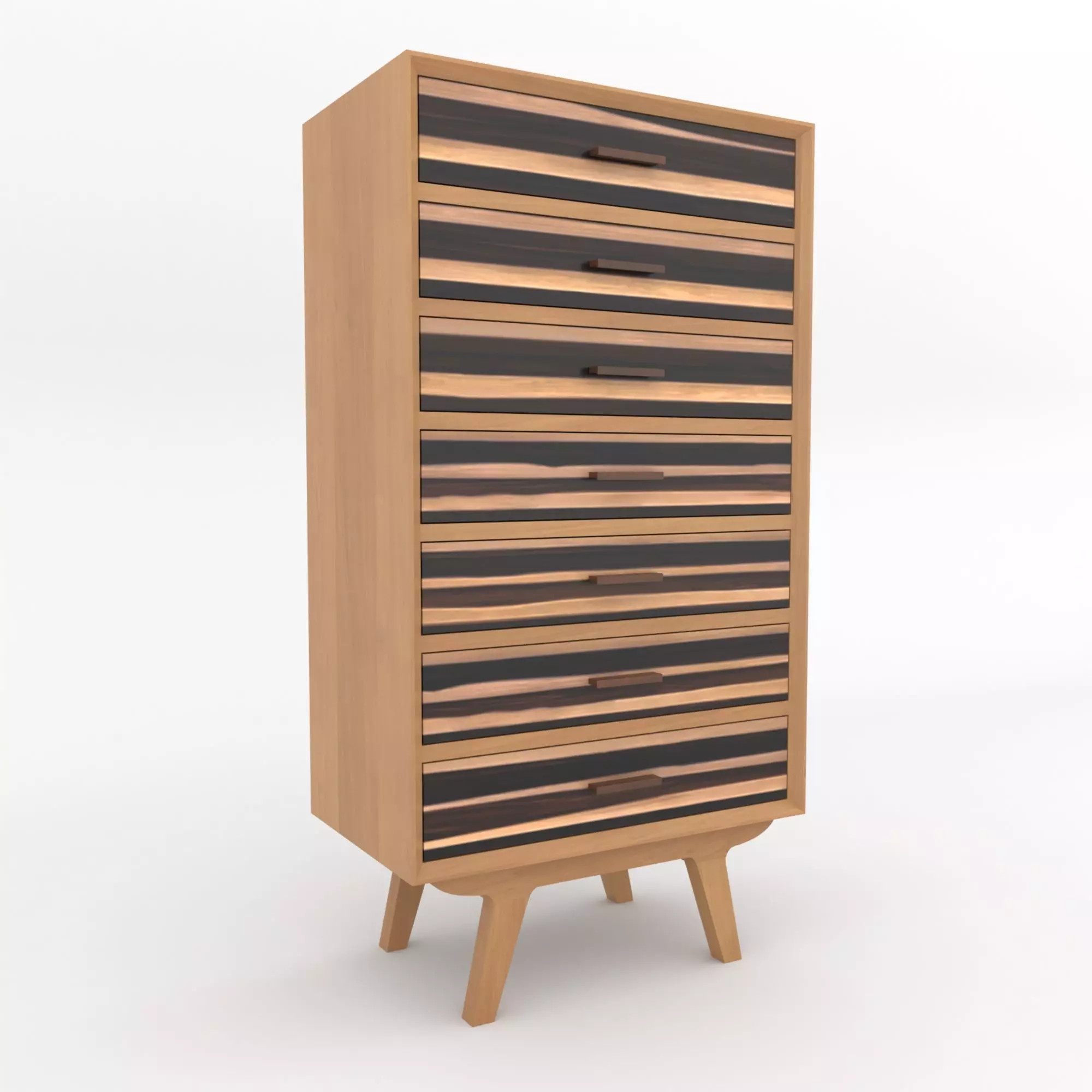 Mid-Century Modern Chest of Drawers 115 Oslo Low-poly 3D model