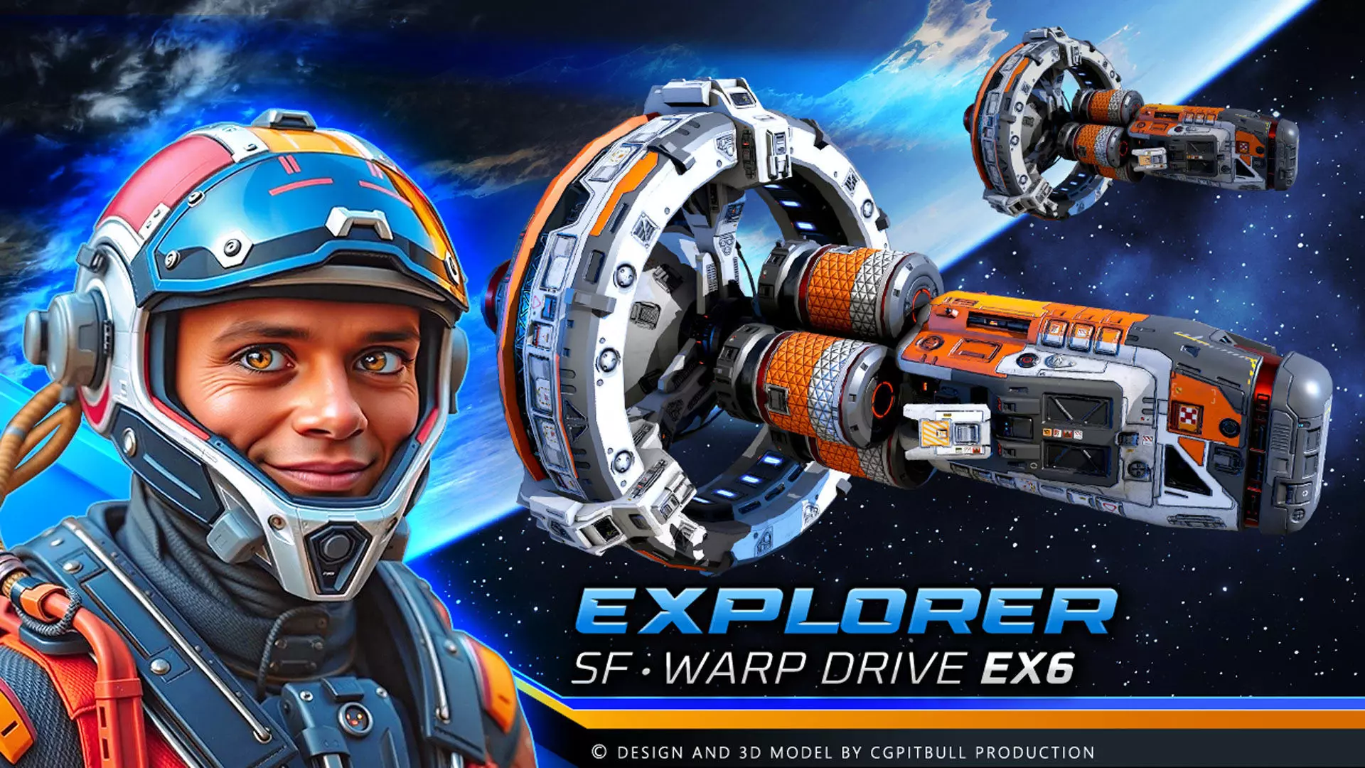 SF Warp Drive - EX6 Low-poly 3D model_0