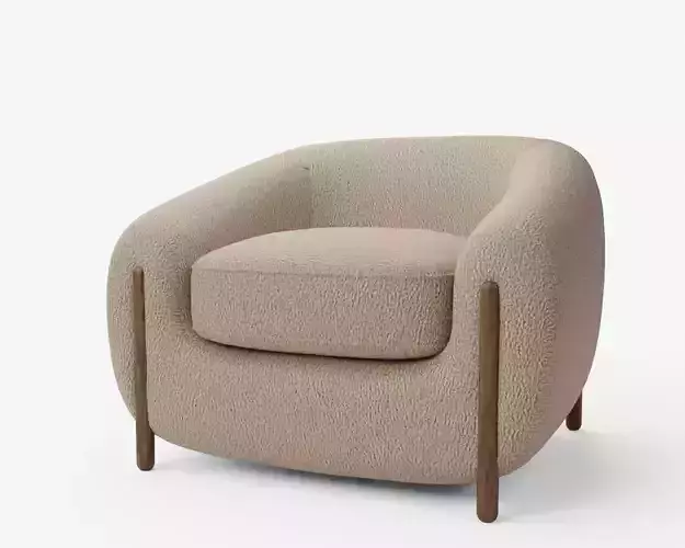 Lyla Chair-Sheepskin Camel