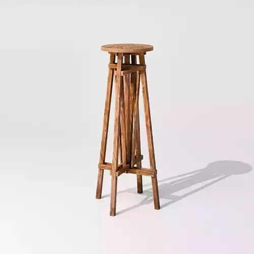Constructivist Barstool Low-poly 3D model