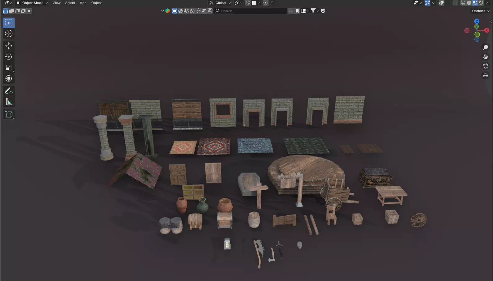 Medieval Game Prop Pack Low-poly 3D model_6