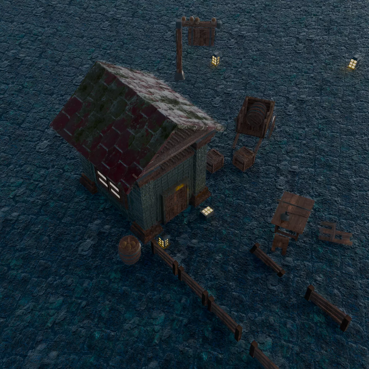 Medieval Game Prop Pack Low-poly 3D model_2