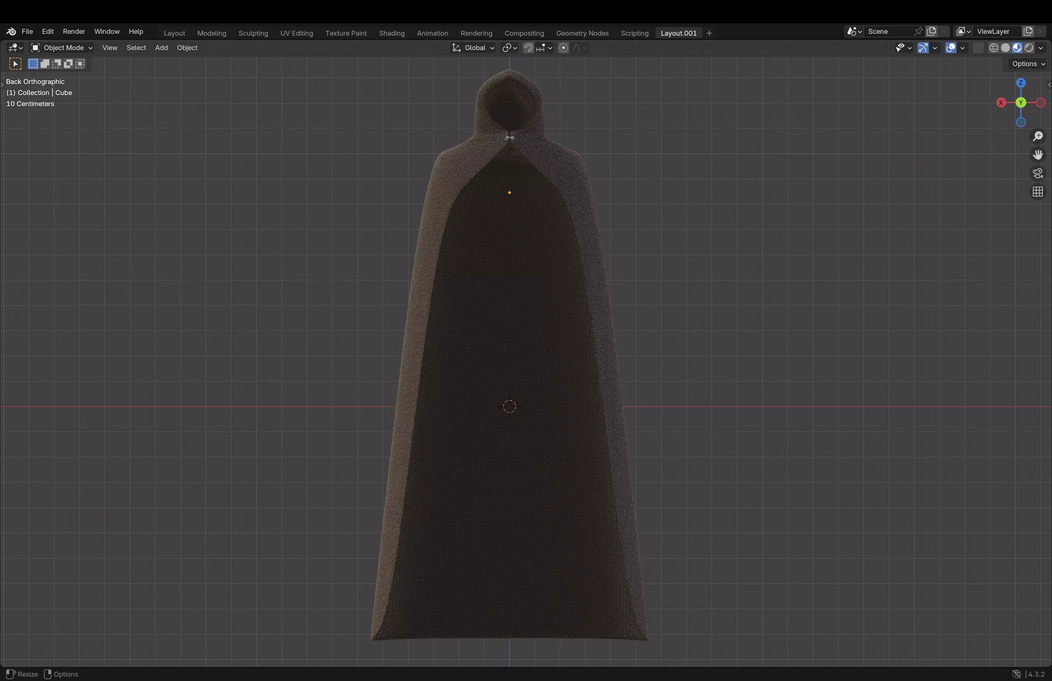 Adventure Cloak Low-poly 3D model_16