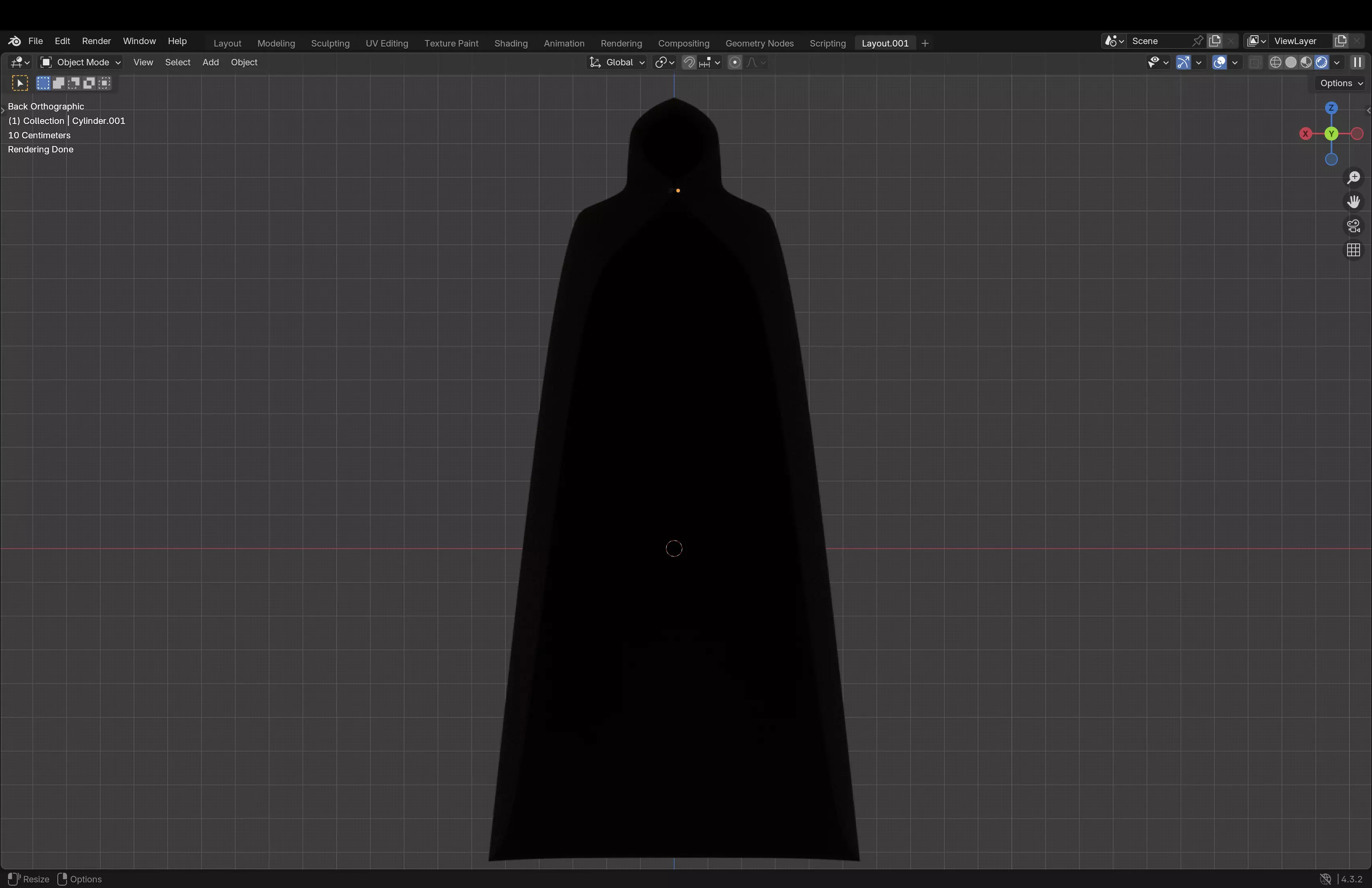 Adventure Cloak Low-poly 3D model_10