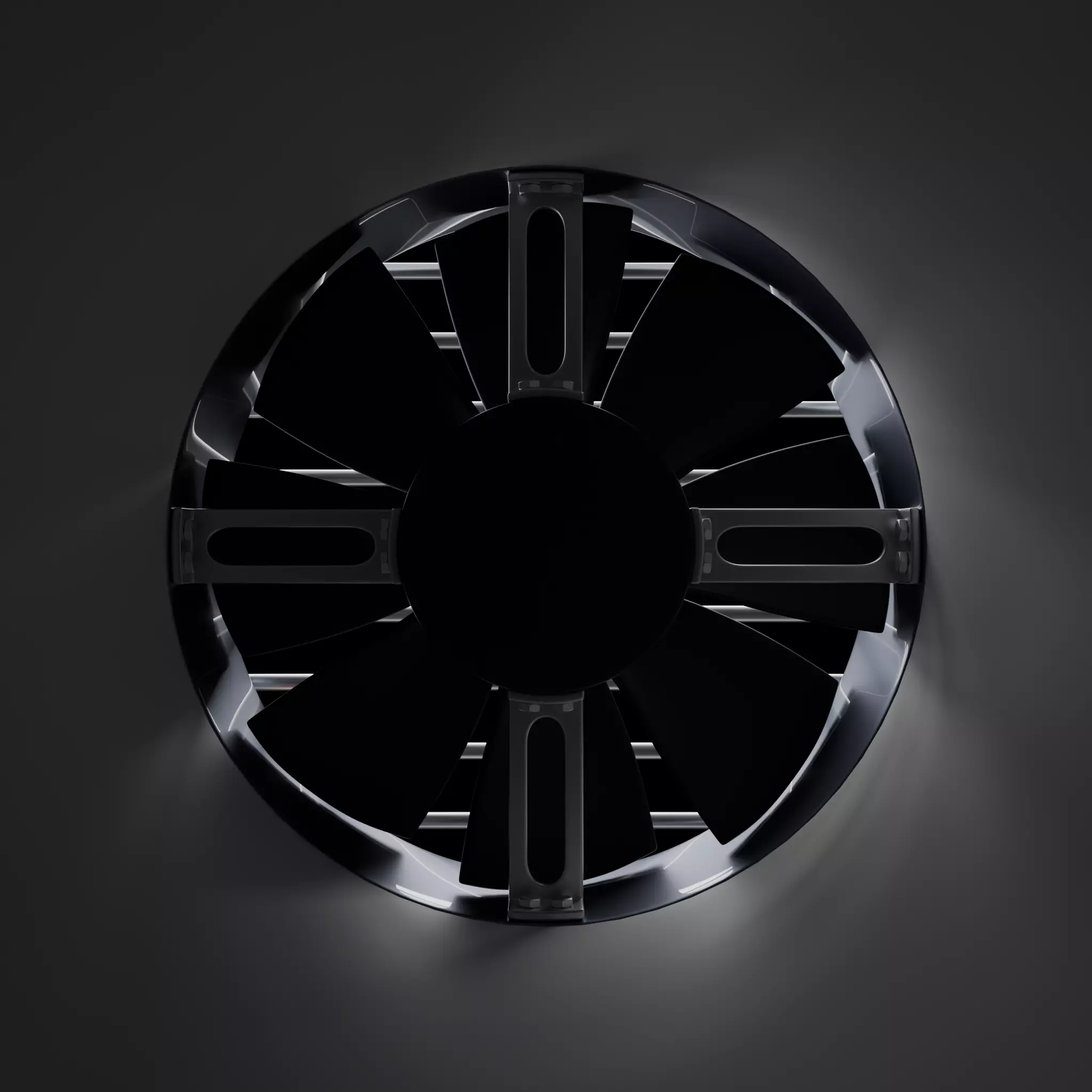 Stylized Box Fan Low-poly 3D model_5