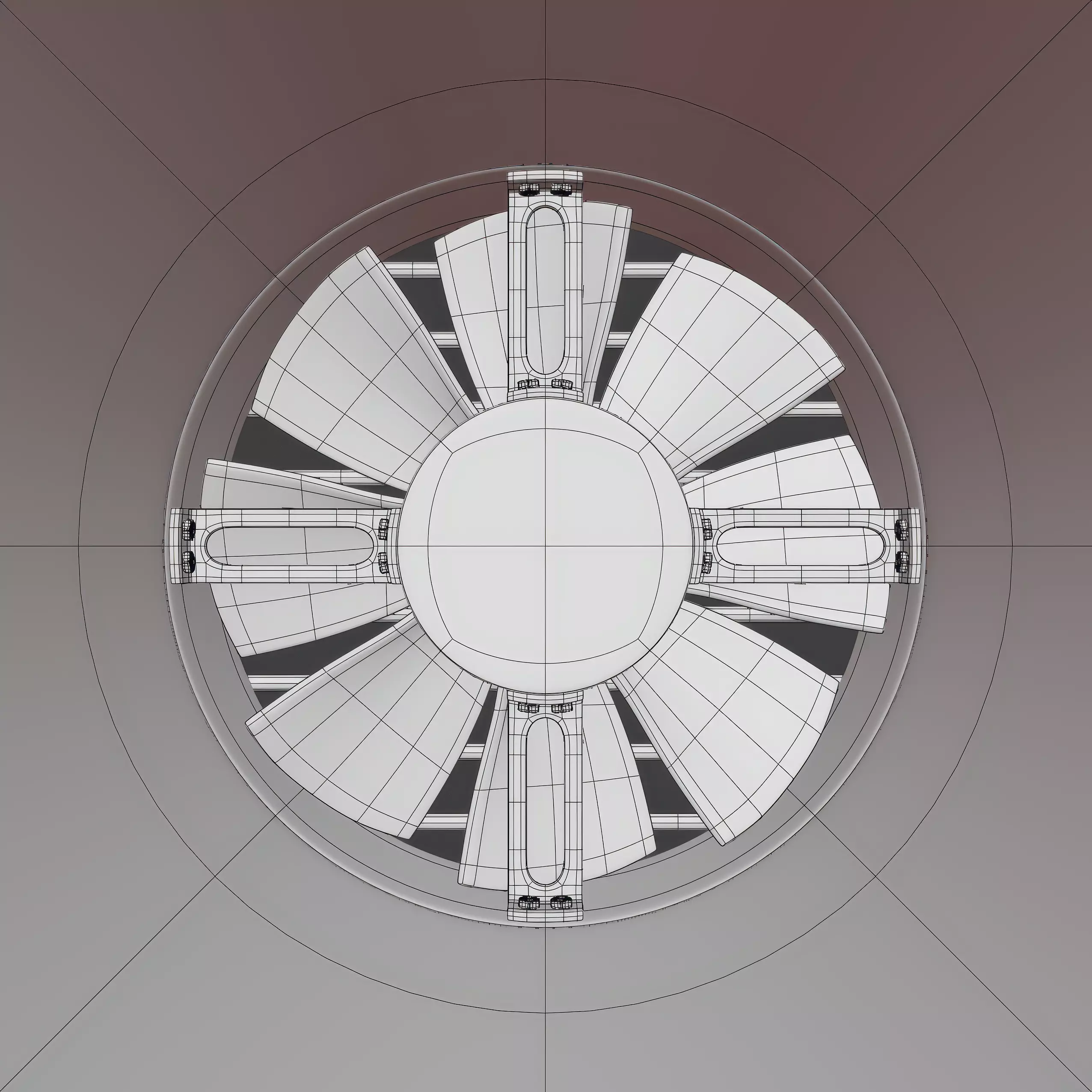 Stylized Box Fan Low-poly 3D model_6