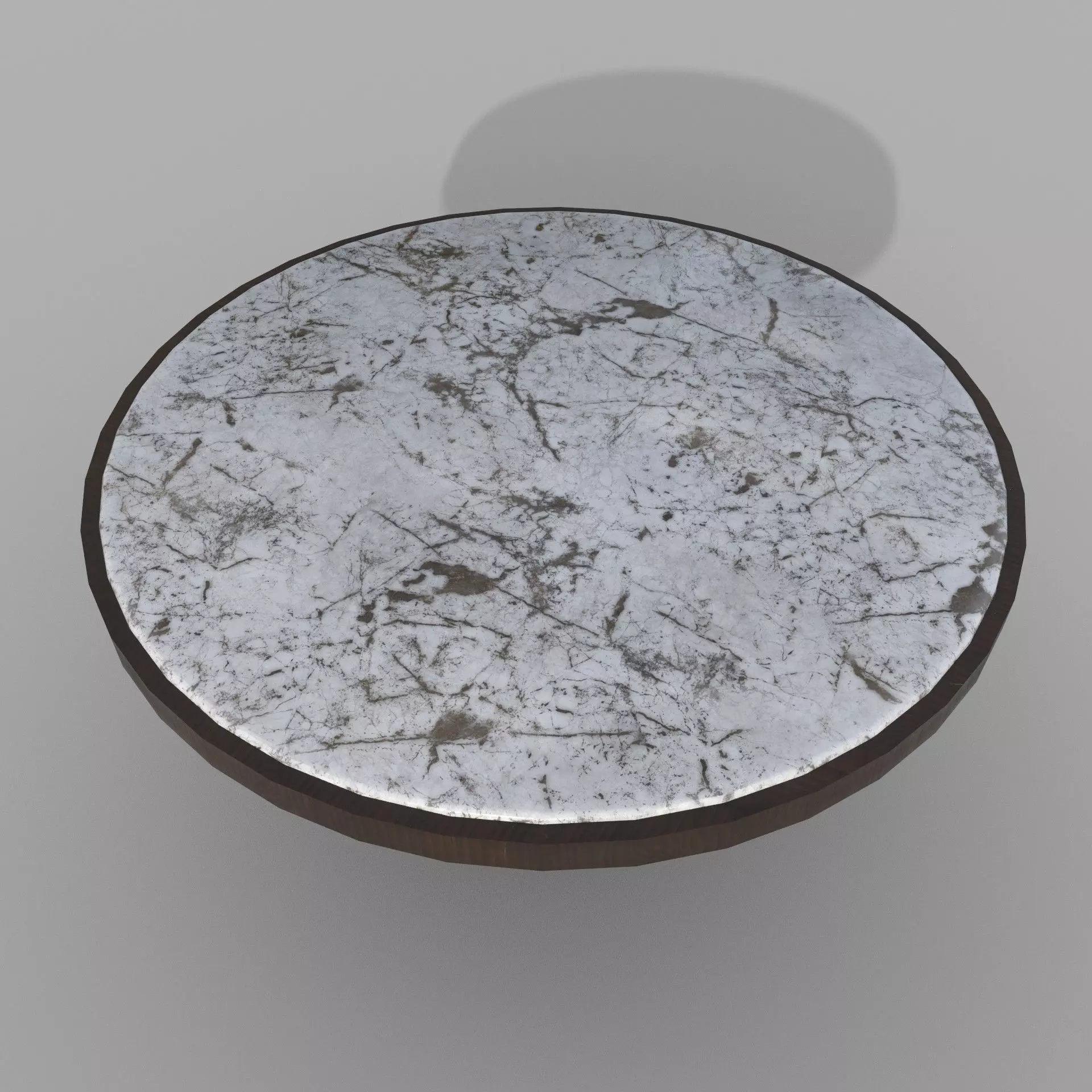 Marble and wooden table Low-poly 3D model_1