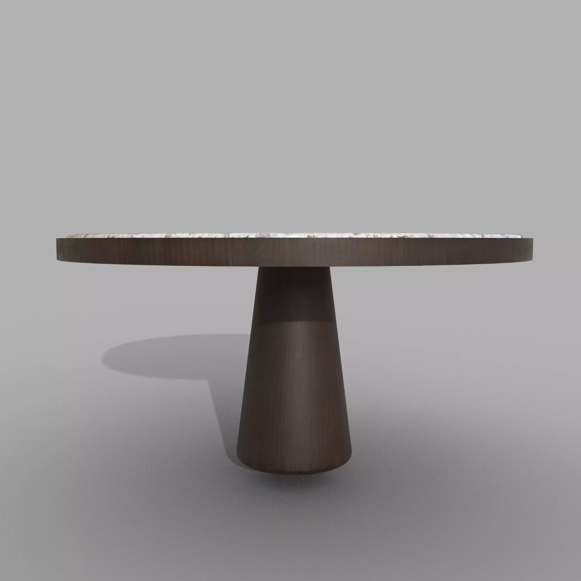 Marble and wooden table Low-poly 3D model_2
