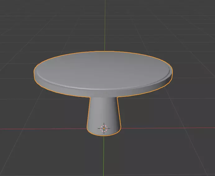 Marble and wooden table Low-poly 3D model_4