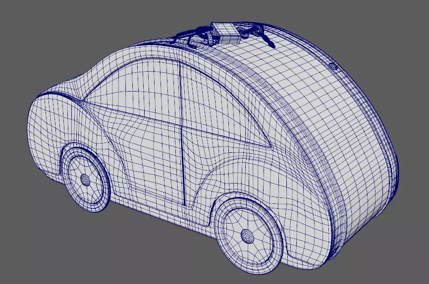 3d model Piggy bank in the form of a car for children Low-poly 3D model_9