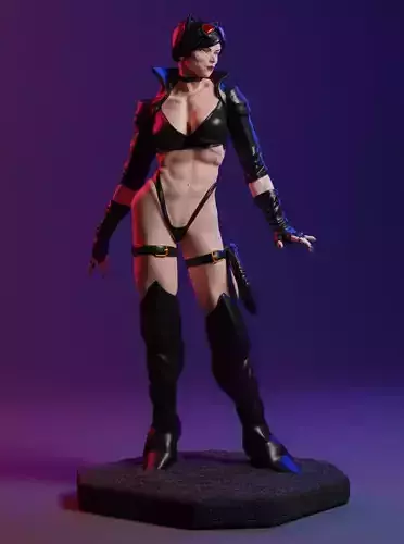 Catwoman Sexy Realistic 3D Model SFW and NSFW Versions