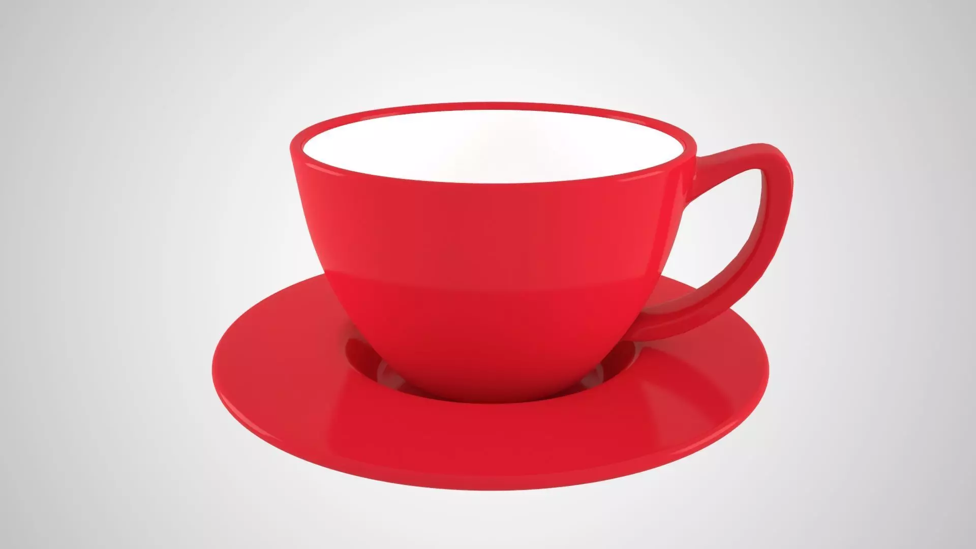 Bundle of 74 most used colors based Coffee Tea Cups with Saucer 3D Model Collection_75