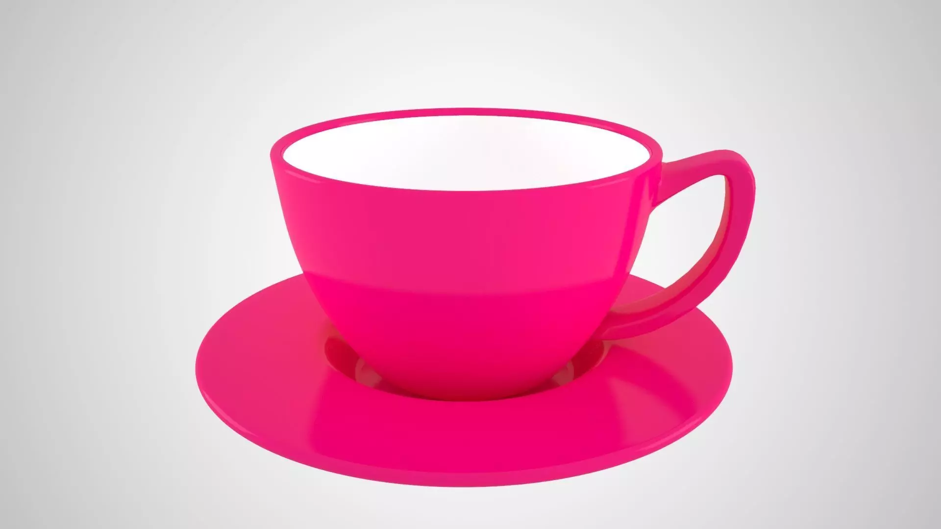 Bundle of 74 most used colors based Coffee Tea Cups with Saucer 3D Model Collection_42