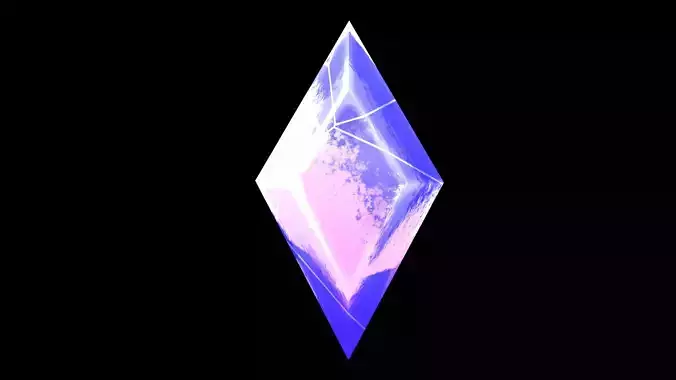 Stylized Magic Crystal Glowing Fantasy Gemstone  Low-poly 3D model