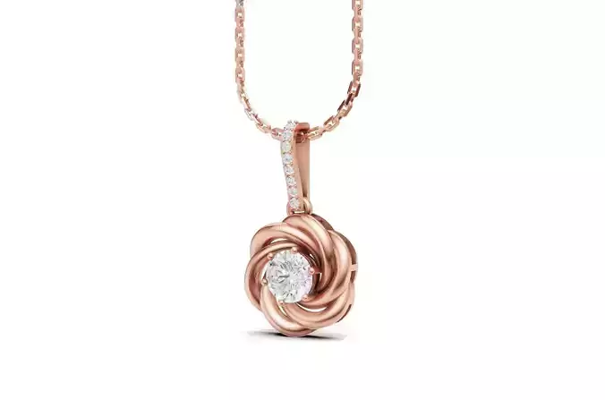 Twist Knot Diamond Pendant For Women