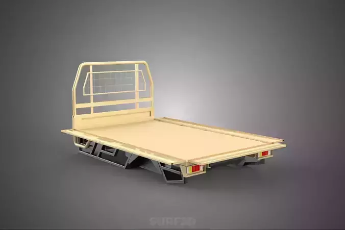 UTE BAKKIE 3 WAY WIDE DECK DROP SIDE LOAD BED PICKUP TRUCK BODY 3D model