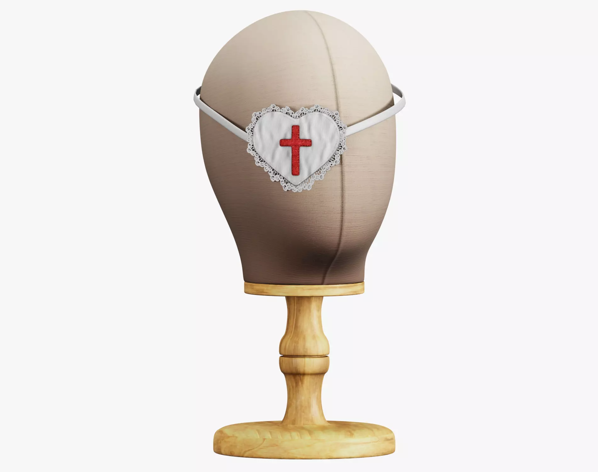 Eye Patch Heart with Cross - Game Ready - PBR 4K Low-poly 3D model_5