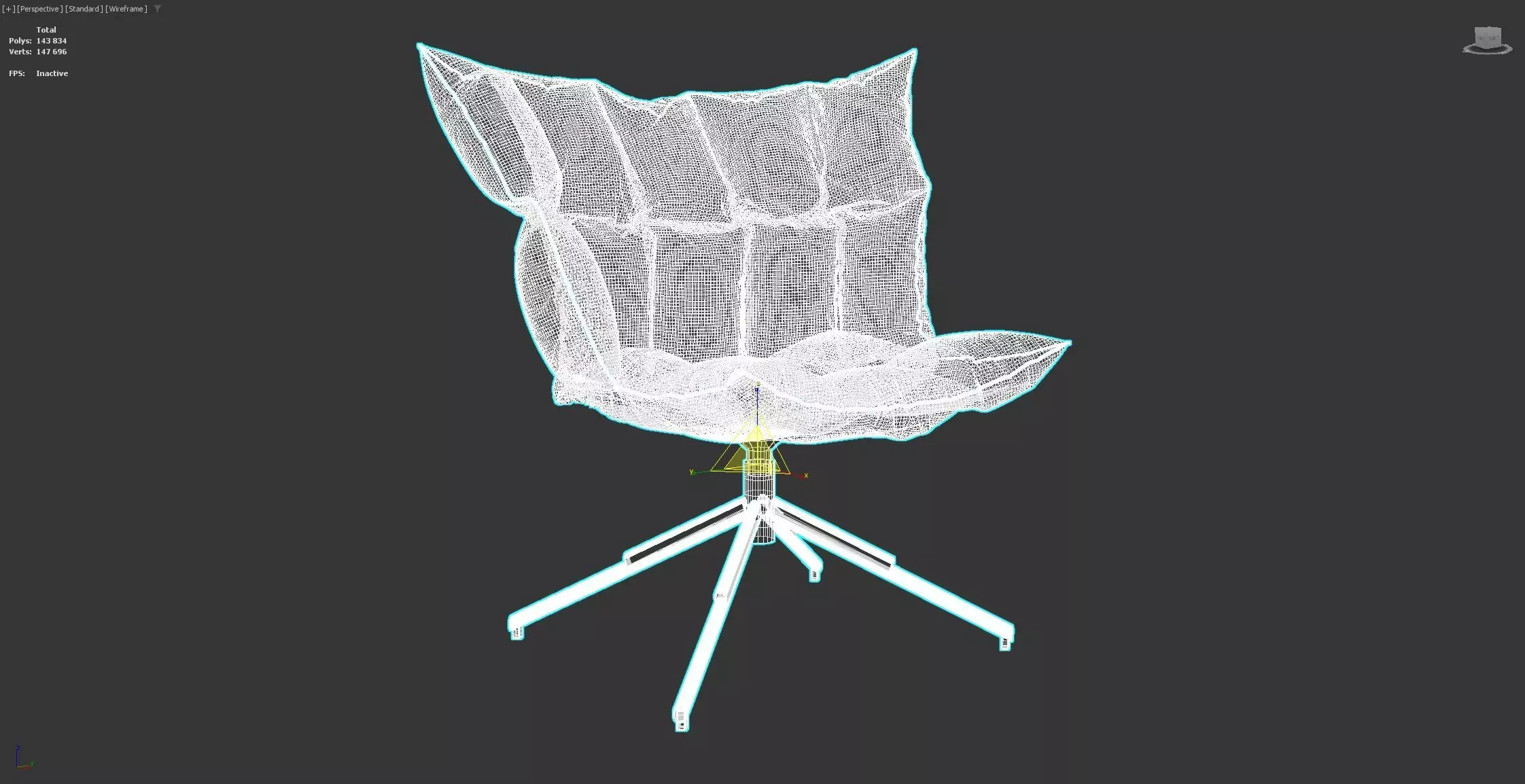 Armchair Modern 3D model_18