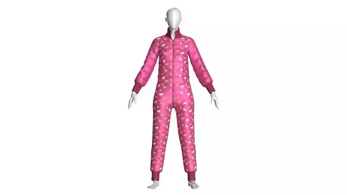 Girls Printed Jamsuit