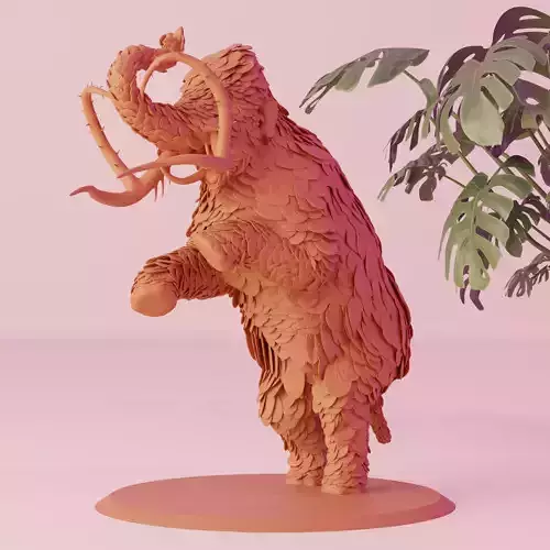 3D Printable Mammoth Miniature