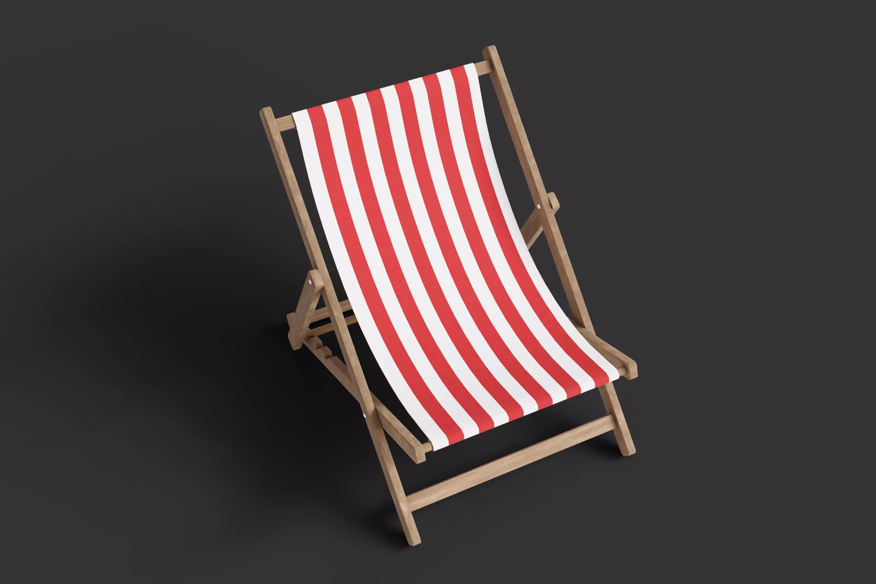 Beach Chair Low-poly 3D model_1