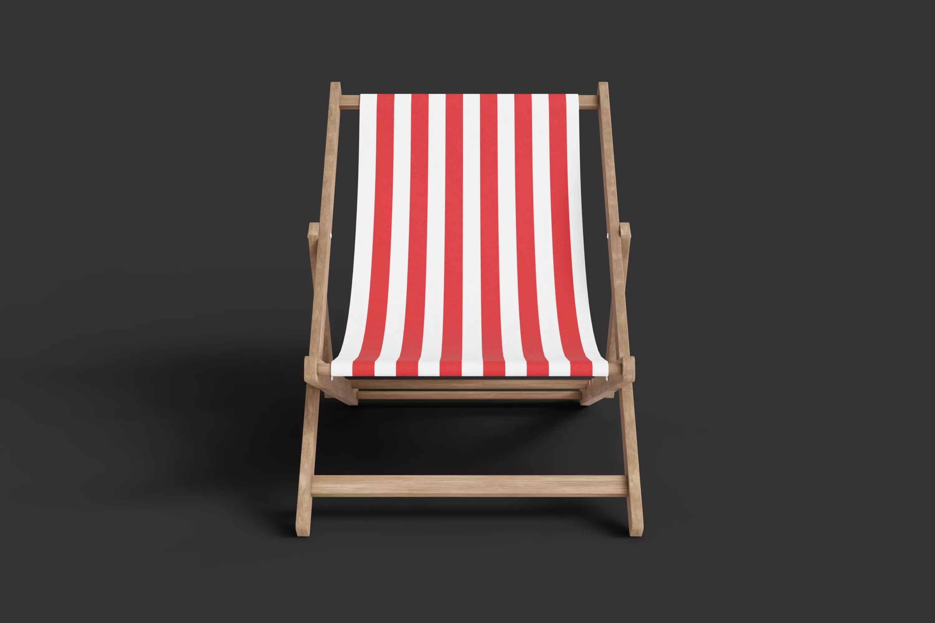 Beach Chair Low-poly 3D model_2