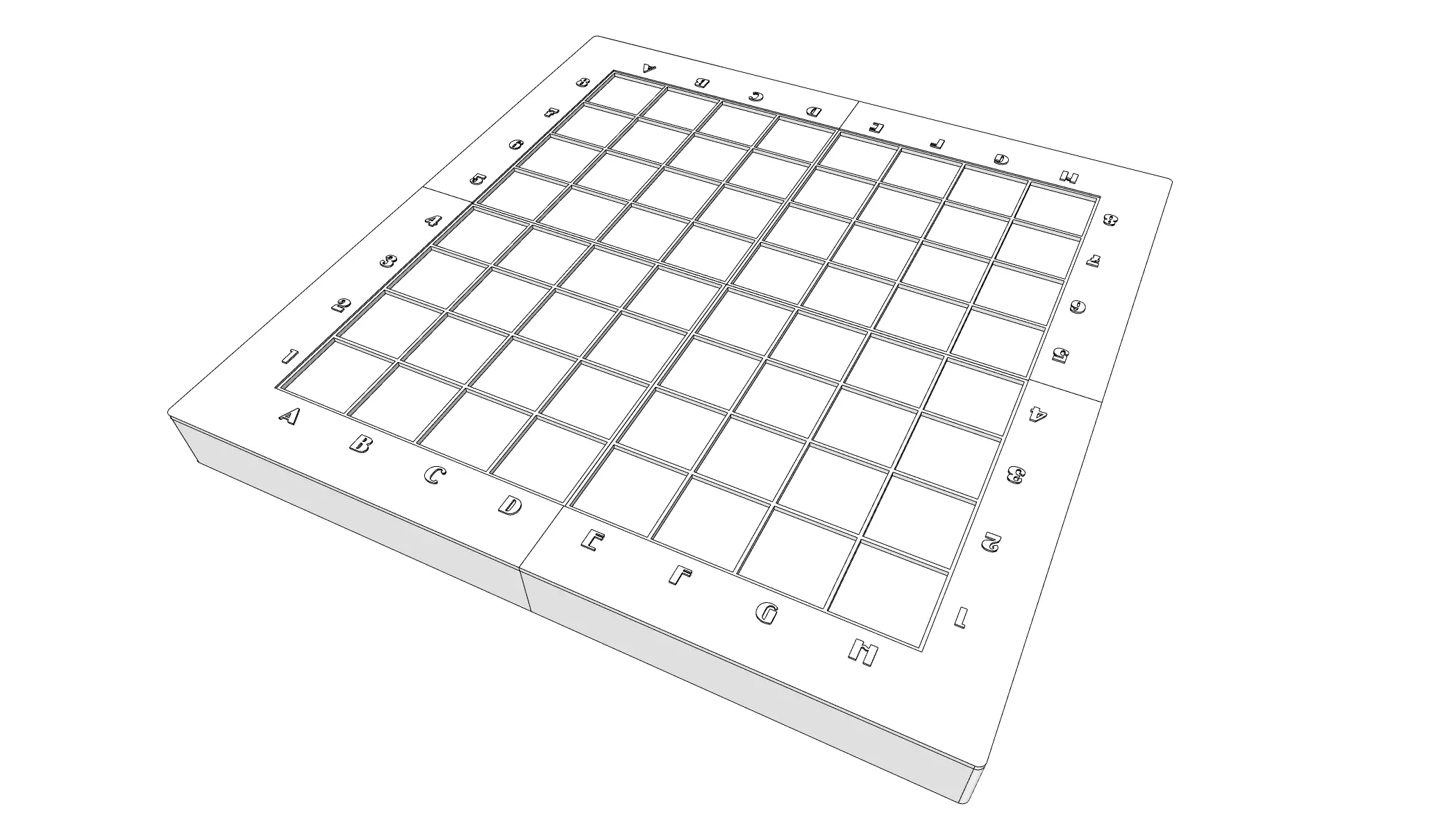 3D Printable Chessboard 470x470mm 3D print model_5