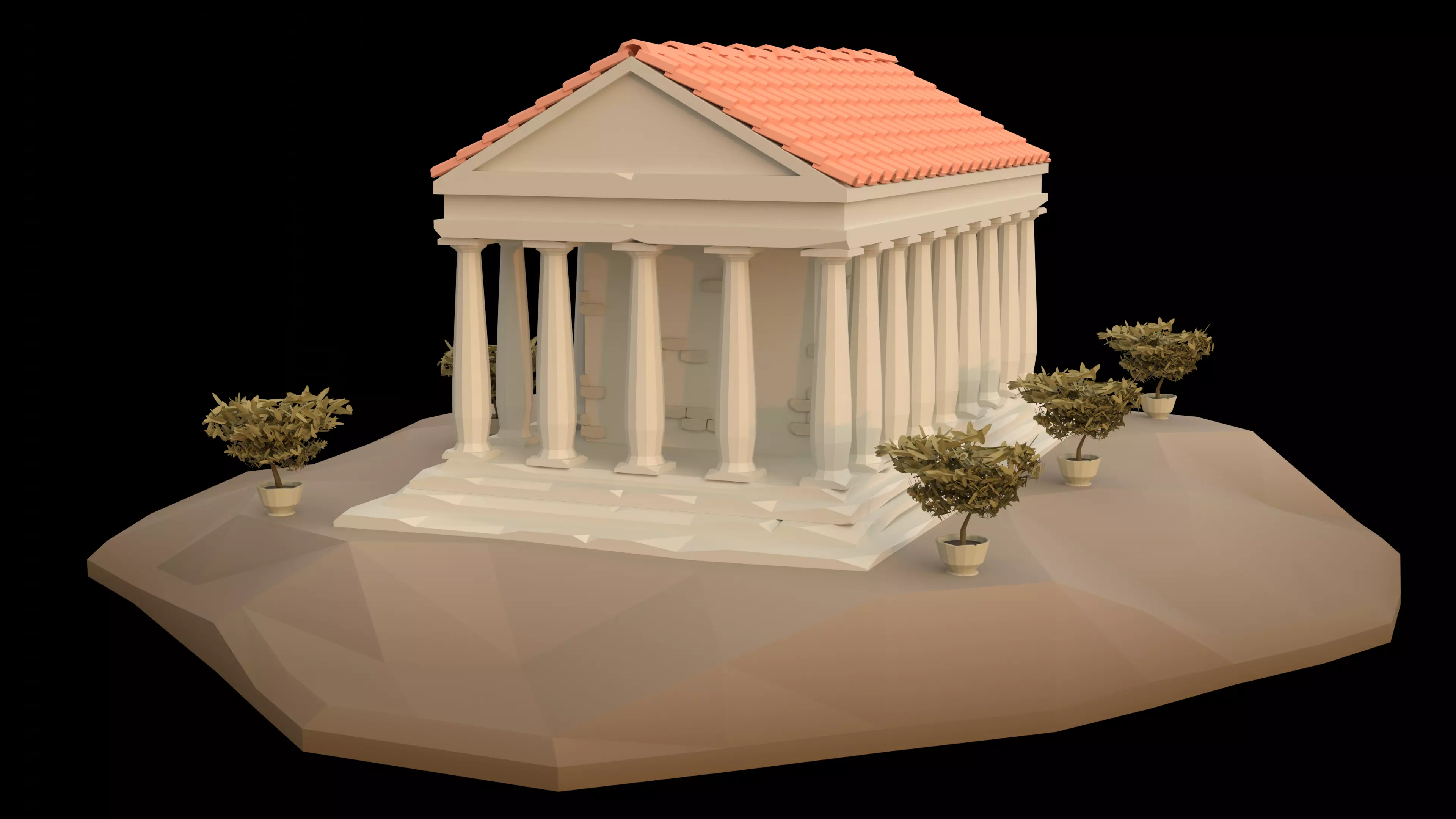 Roman temple Free 3D model